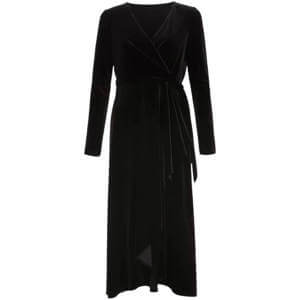 Phase Eight Julia Black Velvet Wrap Dress